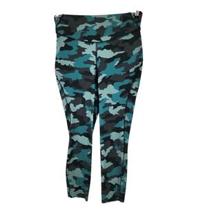 Lululemon Base Pace High-Rise Running Leggings 25" Camo Tidewater Teal Size 12